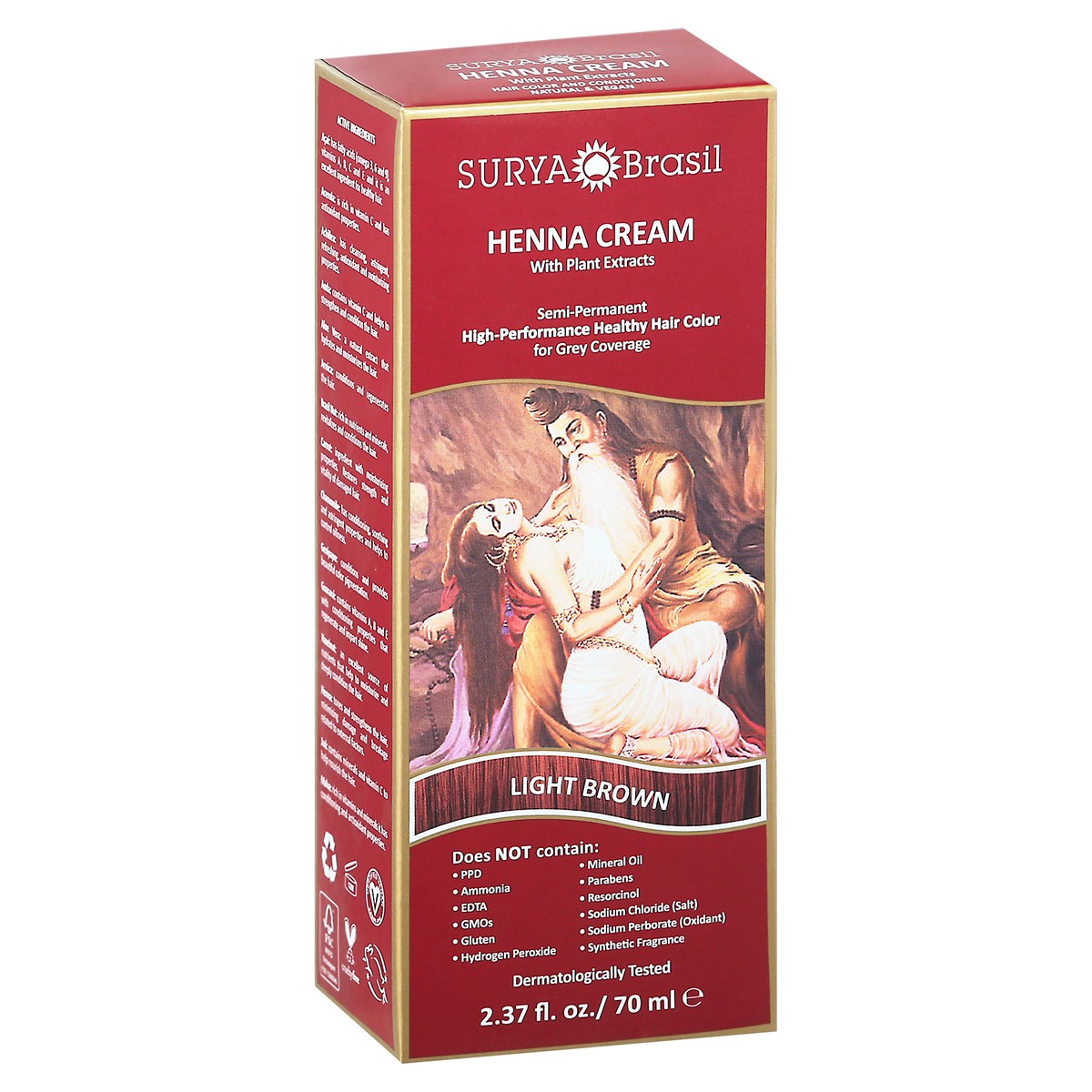 slide 2 of 9, Surya Brasil Light Brown Henna Cream with Plant Extracts 2.37 fl oz, 2.37 fl oz