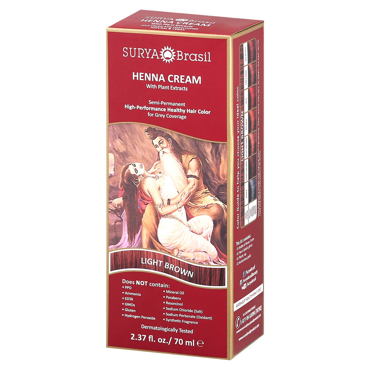 slide 7 of 9, Surya Brasil Light Brown Henna Cream with Plant Extracts 2.37 fl oz, 2.37 fl oz