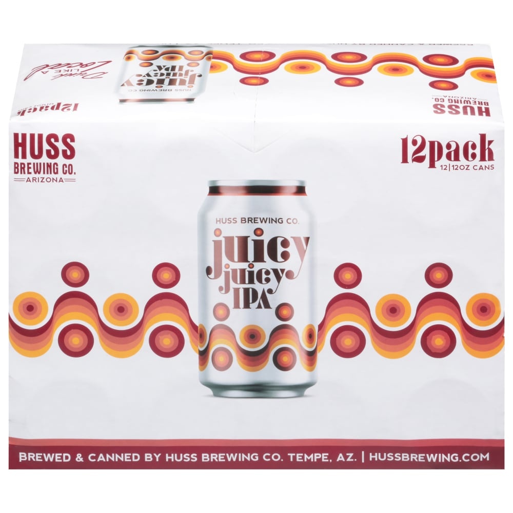 slide 1 of 1, Huss Brewing Co. Juicy Juicy IPA Beer 12 Pack Can 12 - 12 oz Cans, 12 ct