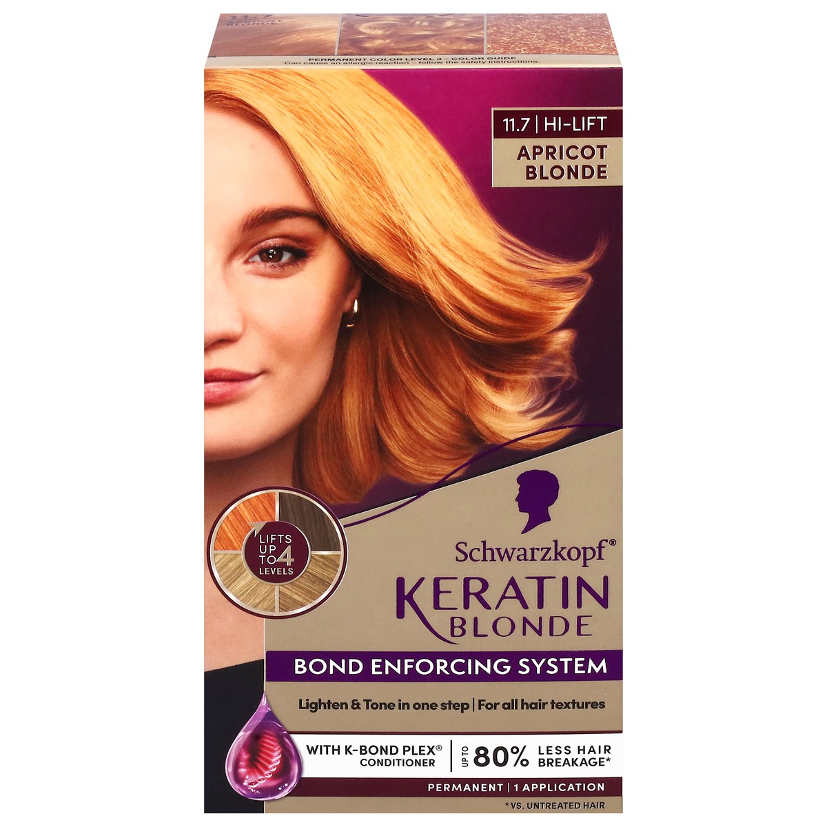 slide 10 of 14, Schwarzkopf 11.7 Apricot Blonde Permanent Keratin Blonde 1 Each, 1 ct