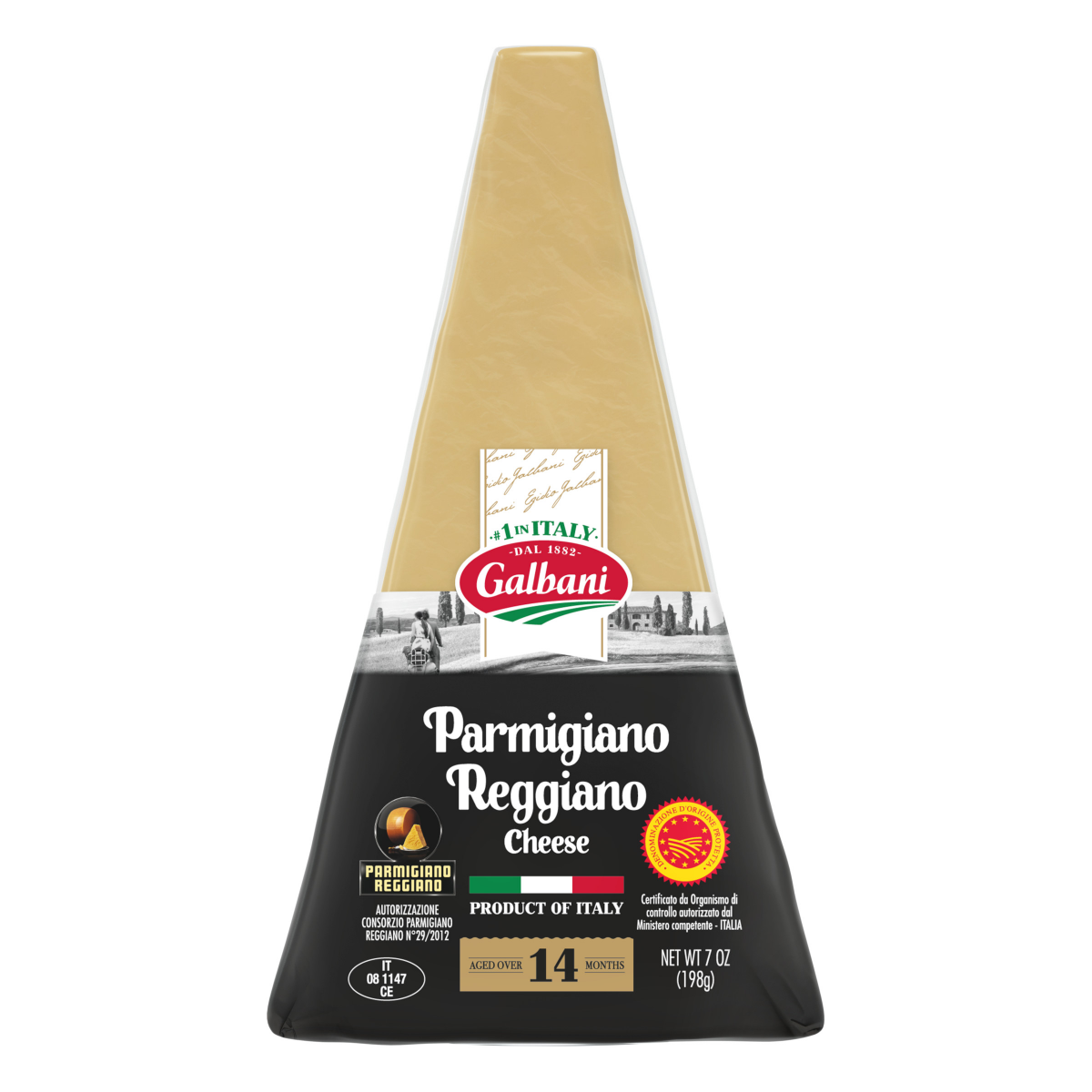 slide 1 of 2, Galbani Parmigiano Reggiano Cheese Wedge 14 Month 7 oz, 7 oz