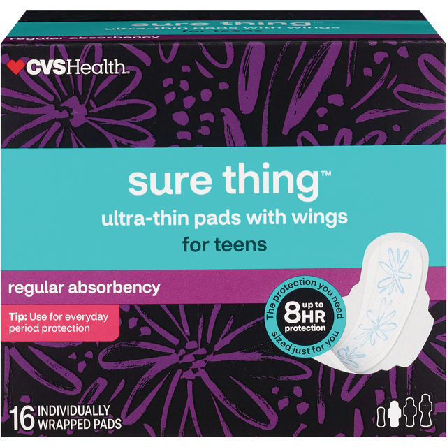 slide 1 of 1, CVS Health Teen Light Day Pads, 16 ct