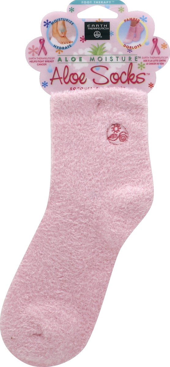 slide 1 of 3, Earth Therapeutics Aloe Socks 1 ea, 1 ct