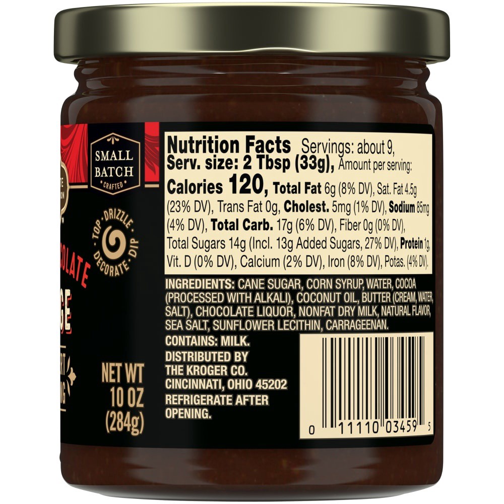 slide 3 of 3, Private Selection Dark Chocolate Fudge Dessert Topping, 10 oz