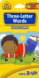 School Zone Three-Letter Words Puzzle Cards