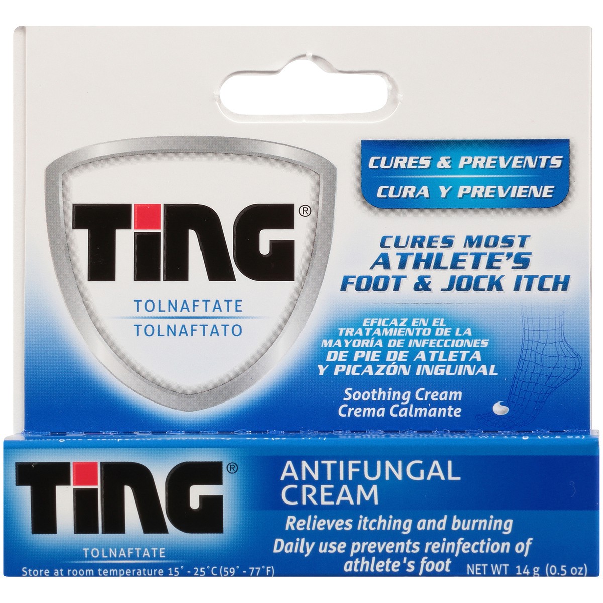 slide 10 of 10, Ting Athlete's Foot and Jock Itch Cream 0.5 oz, 0.5 oz