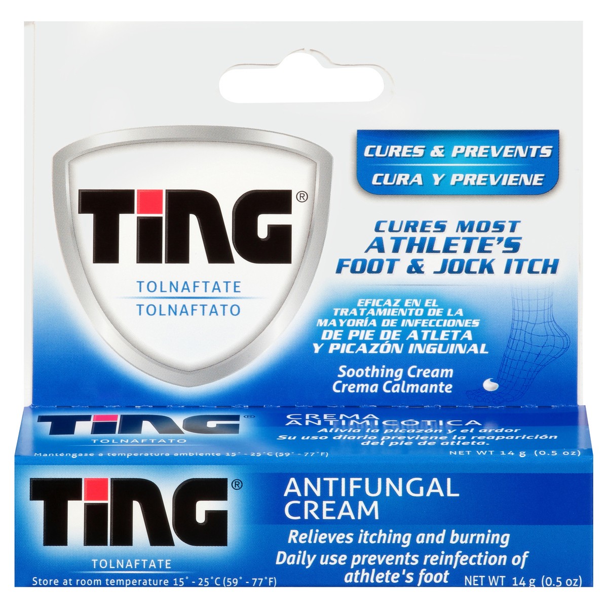 slide 6 of 10, Ting Athlete's Foot and Jock Itch Cream 0.5 oz, 0.5 oz