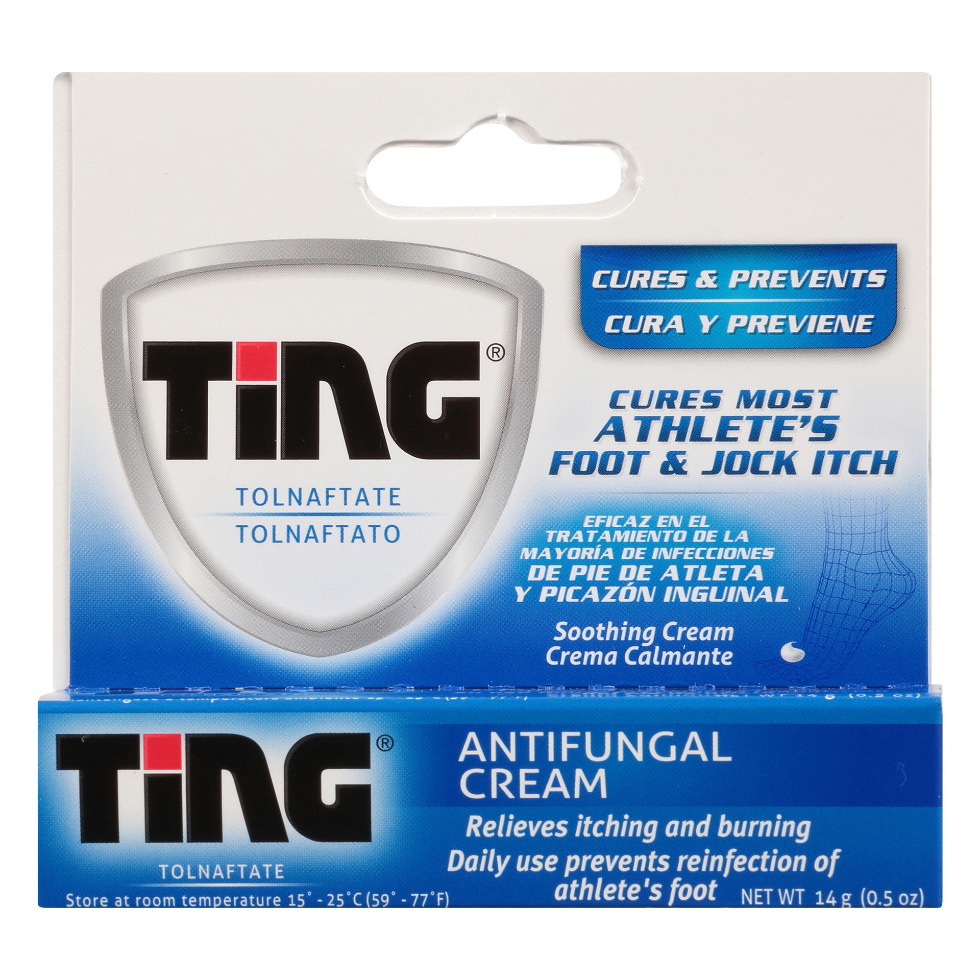 slide 1 of 10, Ting Athlete's Foot and Jock Itch Cream 0.5 oz, 0.5 oz