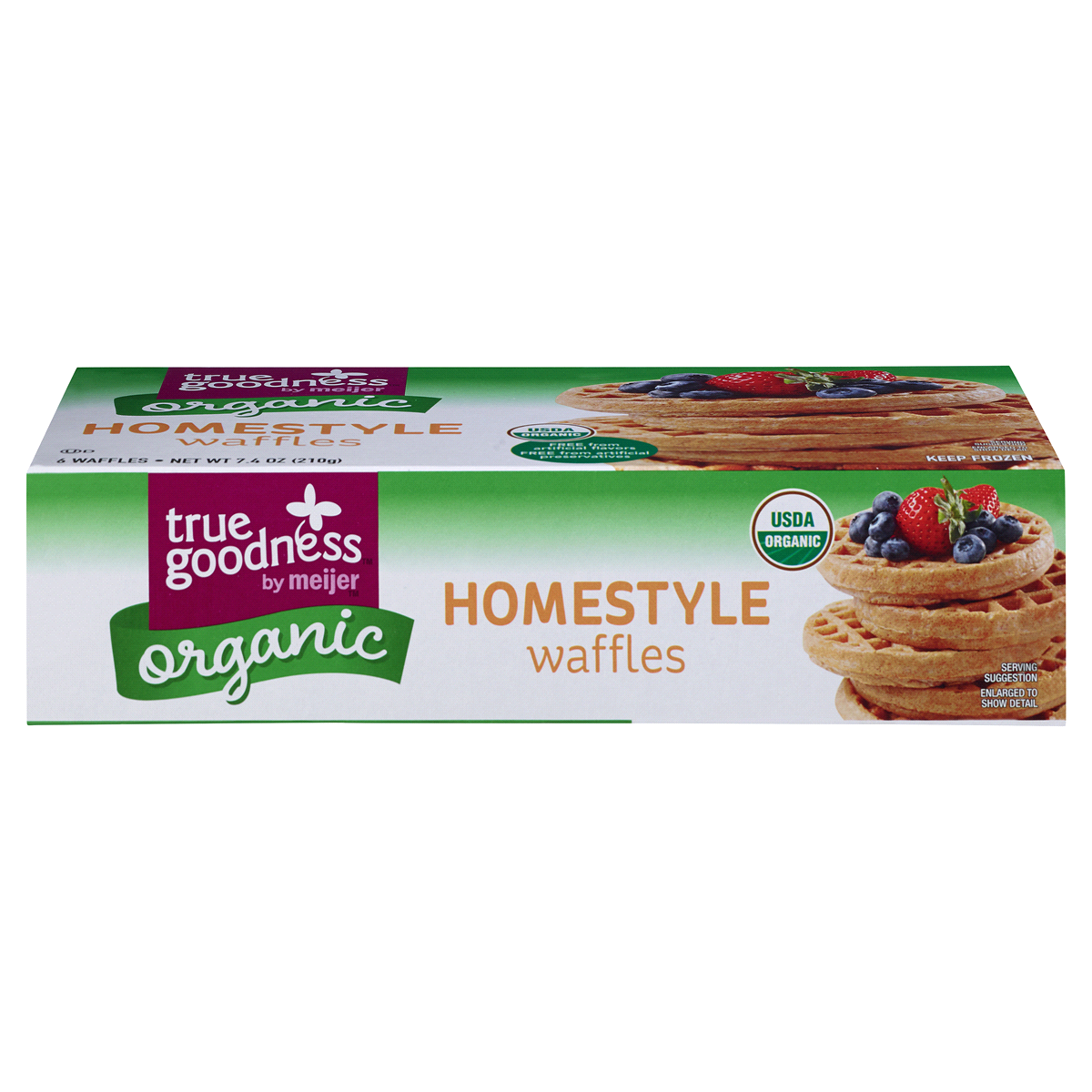 slide 5 of 6, True Goodness Organic Homestyle Waffles, 6 ct, 7.4 oz