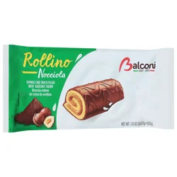 Balconi Rollino Nocciola Sponge Cake Snack, 6ct