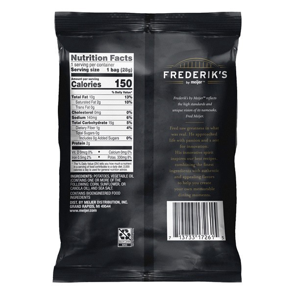 slide 4 of 5, FREDERIKS BY MEIJER Frederik's by Meijer Original Kettle Chips, 1 oz