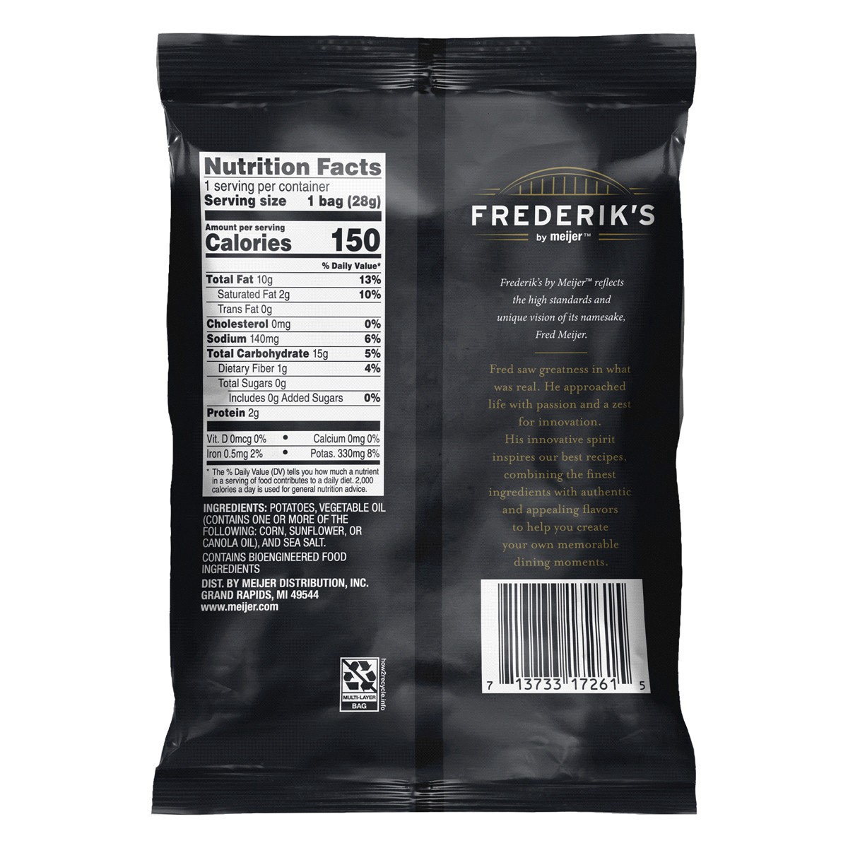 slide 5 of 5, FREDERIKS BY MEIJER Frederik's by Meijer Original Kettle Chips, 1 oz