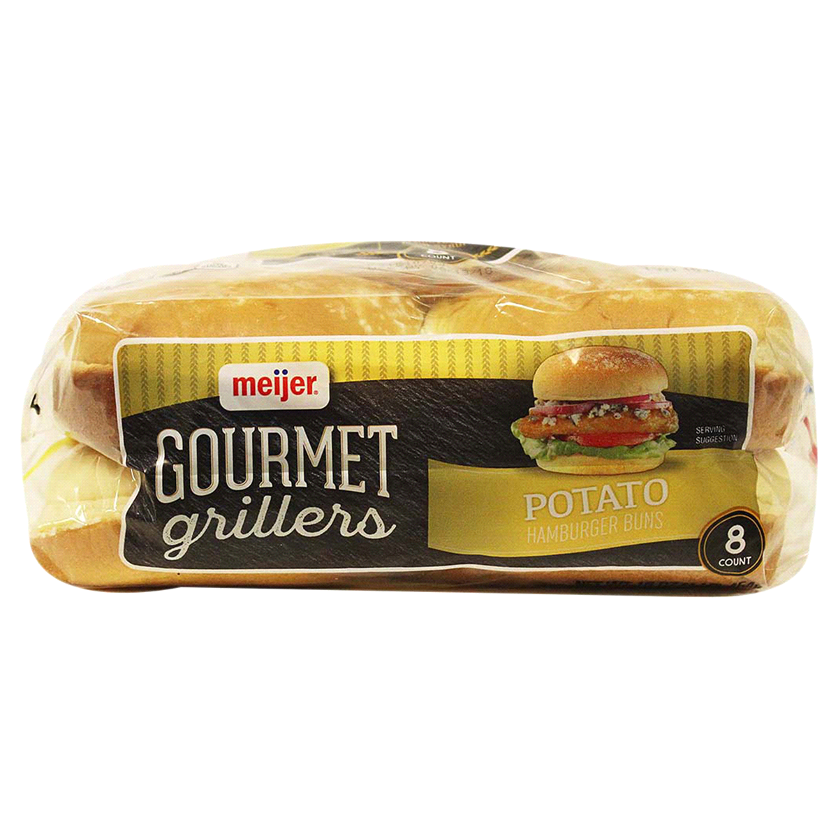 slide 6 of 6, Meijer Gourmet Griller Potato Hamburger Bun, 8 ct