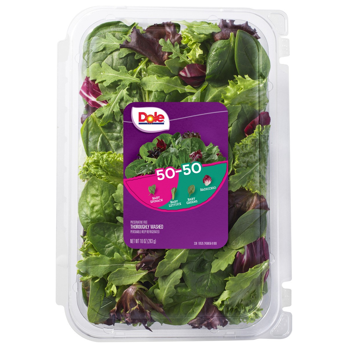 slide 1 of 3, Dole 50/50 Spring Mix & Baby Spinach Blend, 5 oz