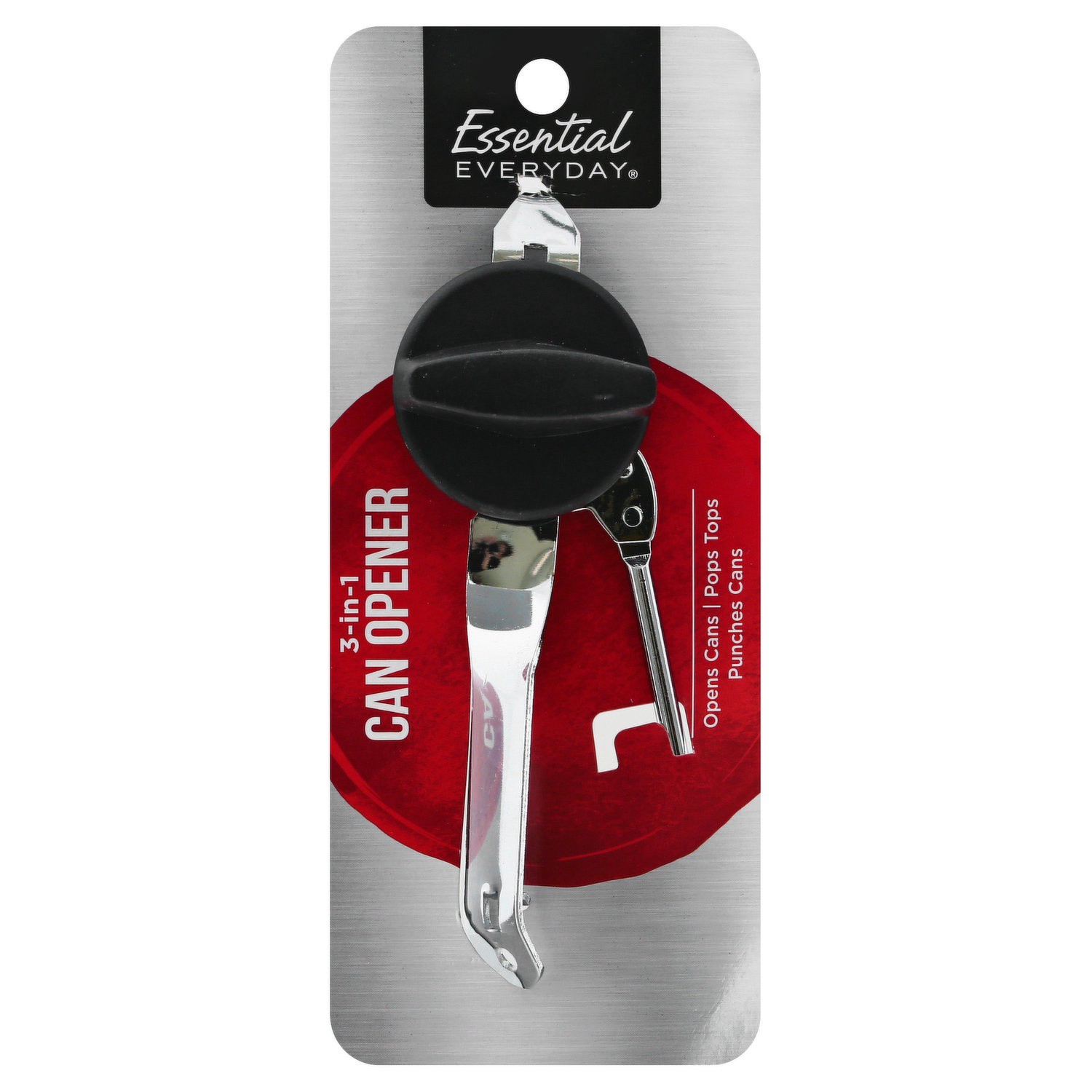 slide 1 of 1, Essential Everyday Chrome Can Opener Bright, 1 ct