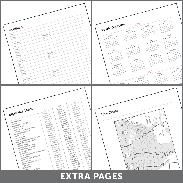 slide 6 of 6, Office Depot Brand Weekly Monthly Planner, 7"" x 9"", Silver, January 2026 to December 2026, OD71210026, 1 ct