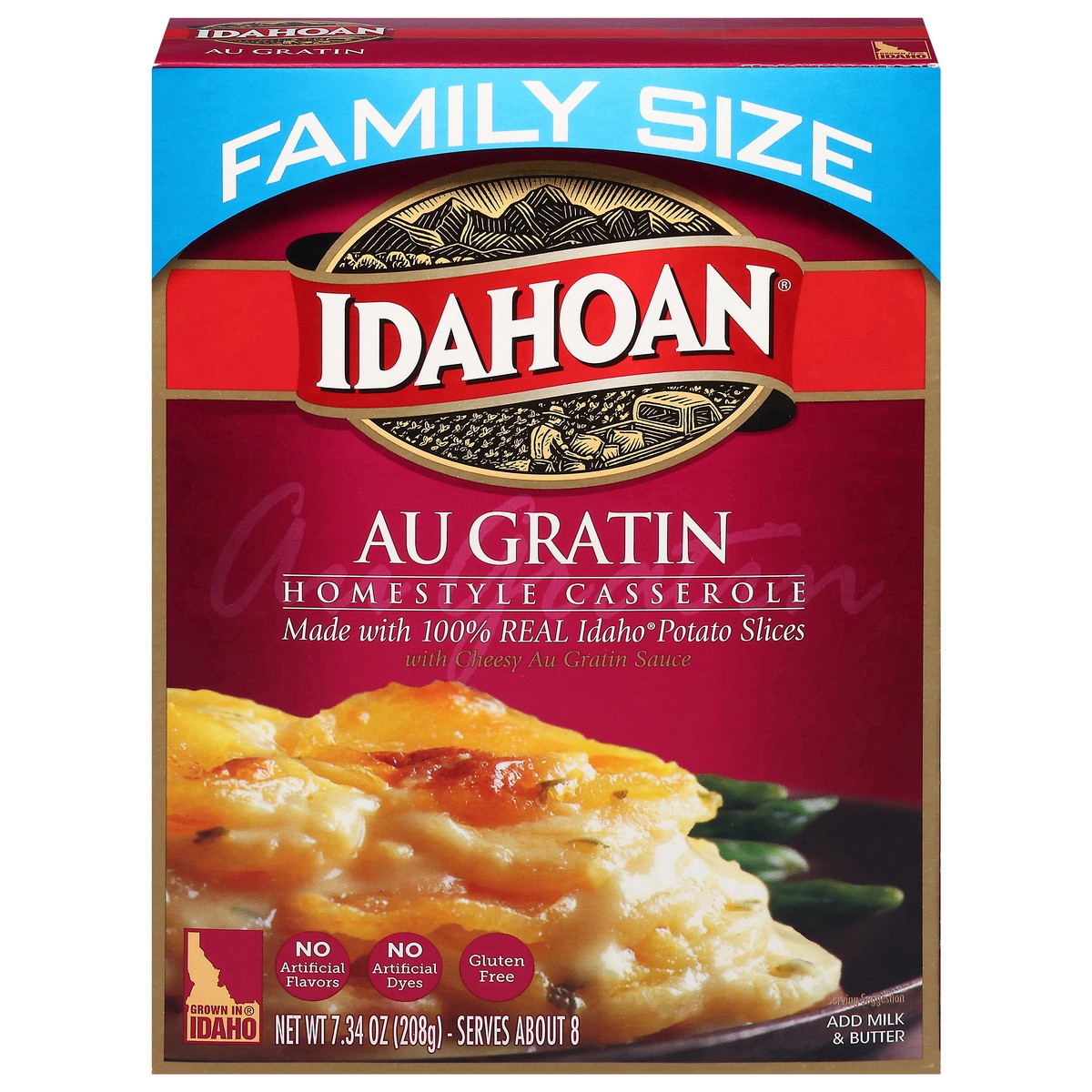 slide 1 of 4, Idahoan Homestyle Au Gratin Casserole Family Size 7.34 oz, 7.34 oz