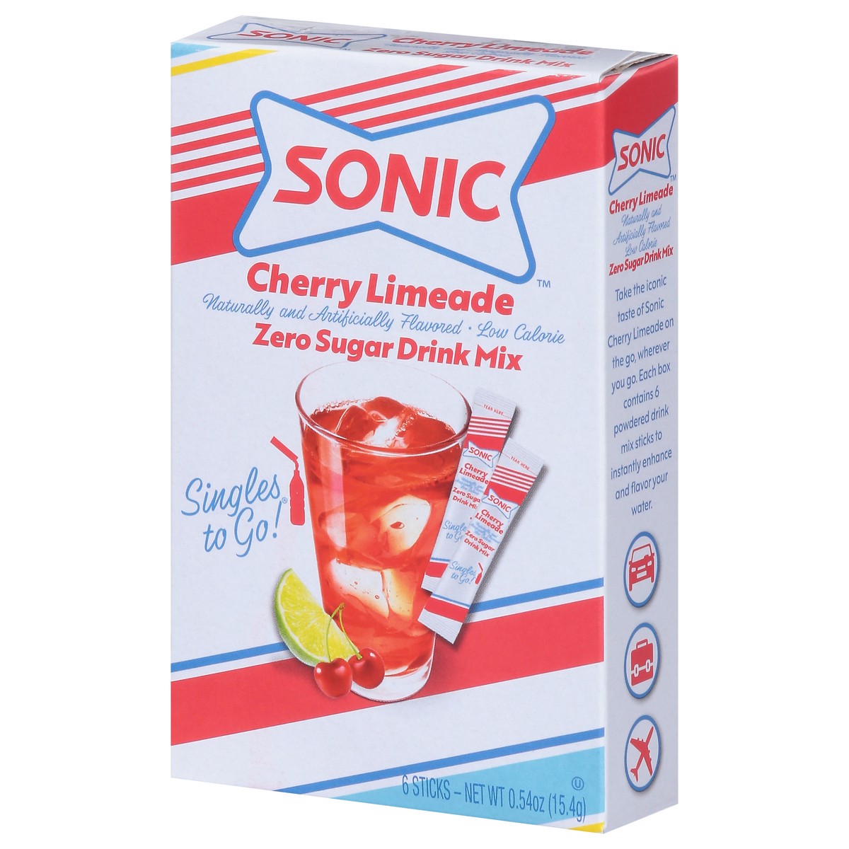 slide 9 of 9, Sonic Zero Sugar Cherry Limeade Drink Mix 6 ea, 6 ct