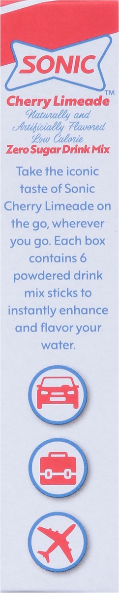 slide 6 of 9, Sonic Zero Sugar Cherry Limeade Drink Mix 6 ea, 6 ct