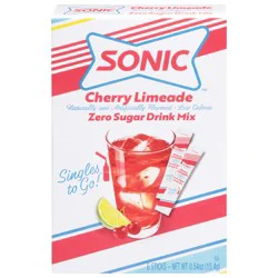 Sonic Singles to Go! Zero-Sugar Cherry Limeade Drink Mix Packets, 6 pk