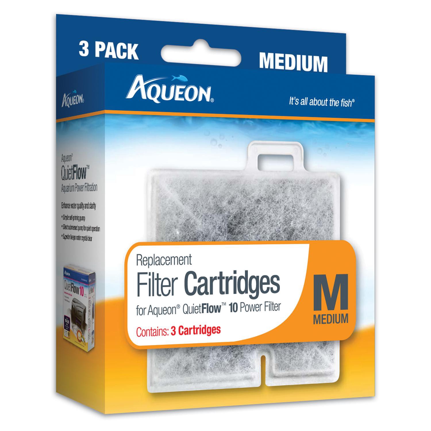 slide 1 of 9, Aqueon Replacement Filter Cartridges Medium - 3 pack, 1 ct