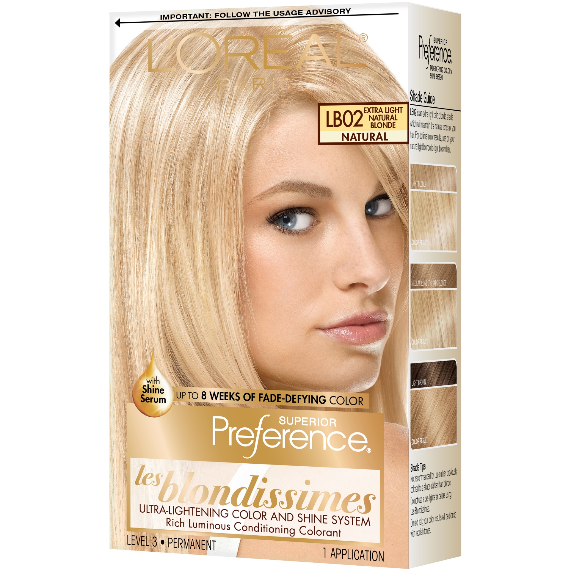 slide 4 of 8, L'Oréal Superior Preference Fade-Defying Color & Shine System, Level 3 Permanent, Cooler, Light Ash Blonde 9A, 1 ct