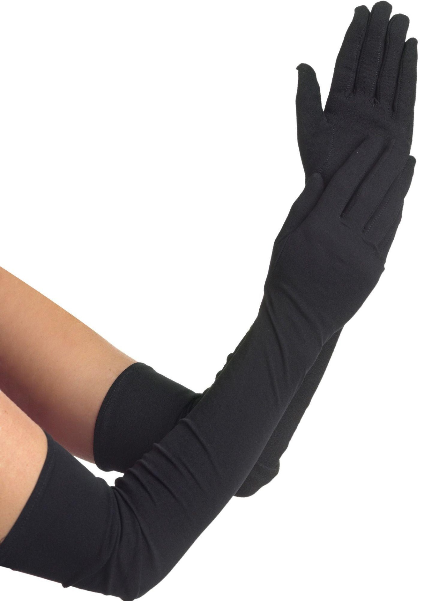 slide 1 of 1, Party City Adult Extra Long Black Gloves, 1 ct