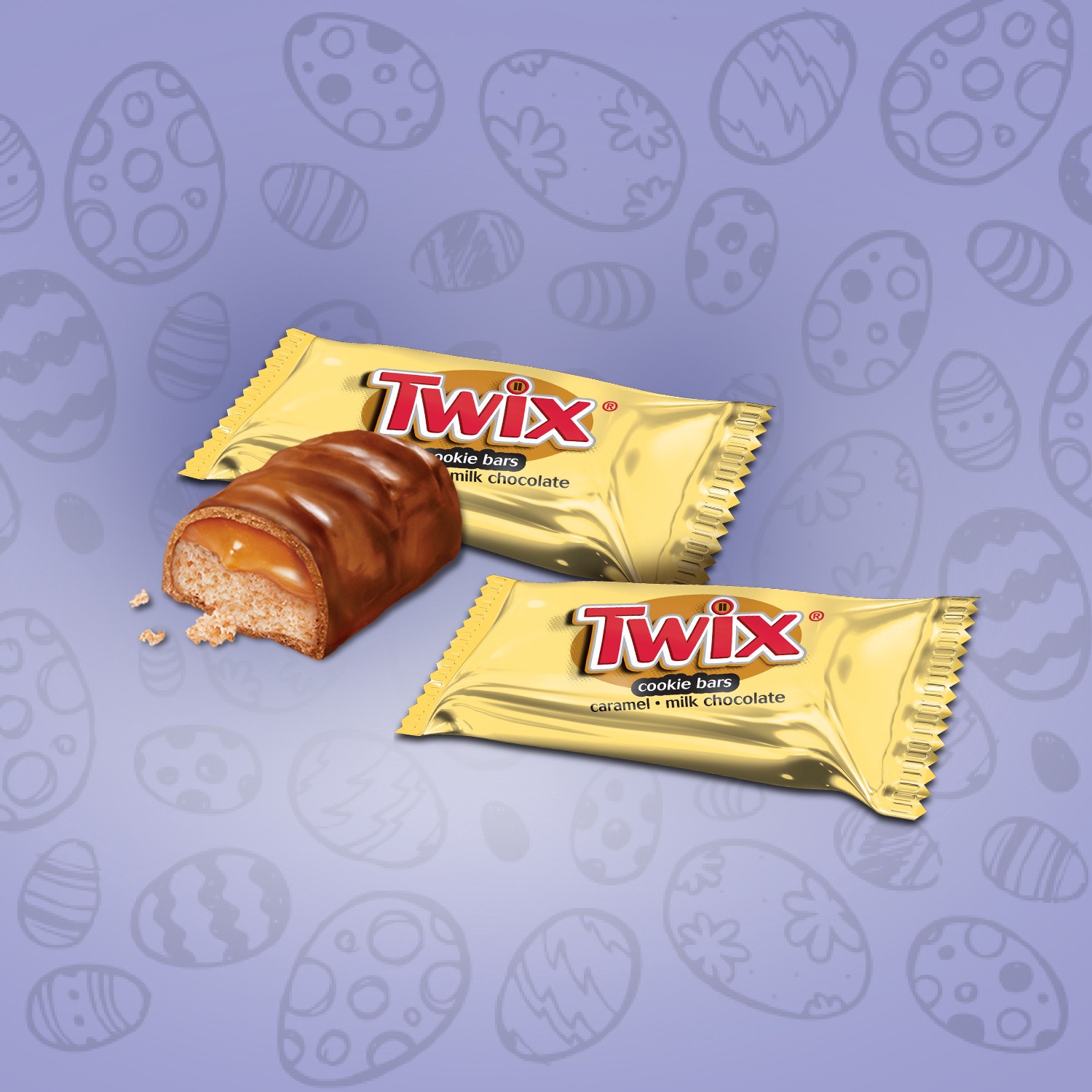 slide 3 of 3, TWIX Easter Caramel Minis Size Chocolate Cookie Bar Candy 11.5-Ounce Bag, 11.5 oz