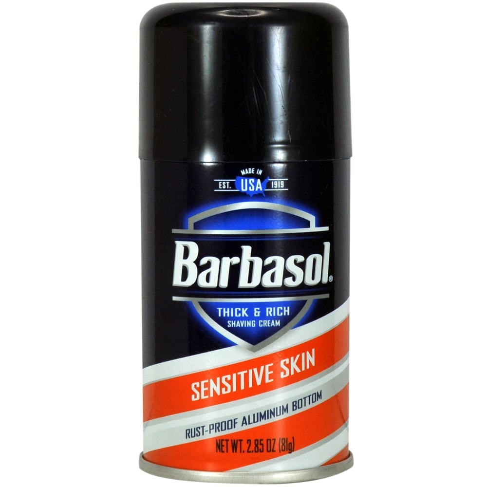 slide 1 of 1, Barbasol Thick & Rich Sensitive Skin Shaving Cream, 2.85 oz