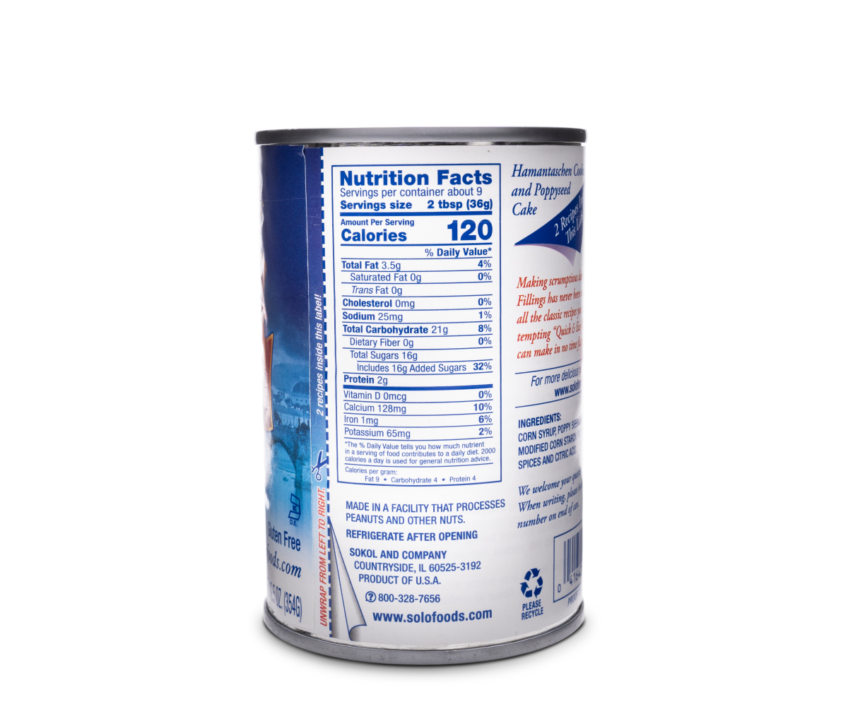 slide 2 of 2, Solo Poppy Seed Cake & Pastry Filling 12.5 oz, 12.5 oz