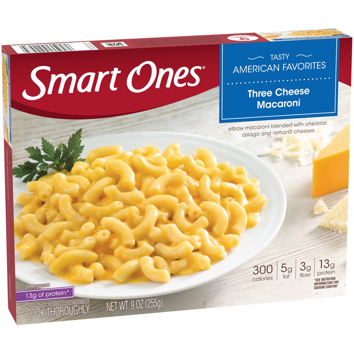 slide 5 of 9, Smart Ones Three Cheese Macaroni Frozen Meal, 9 oz Box, 9 oz