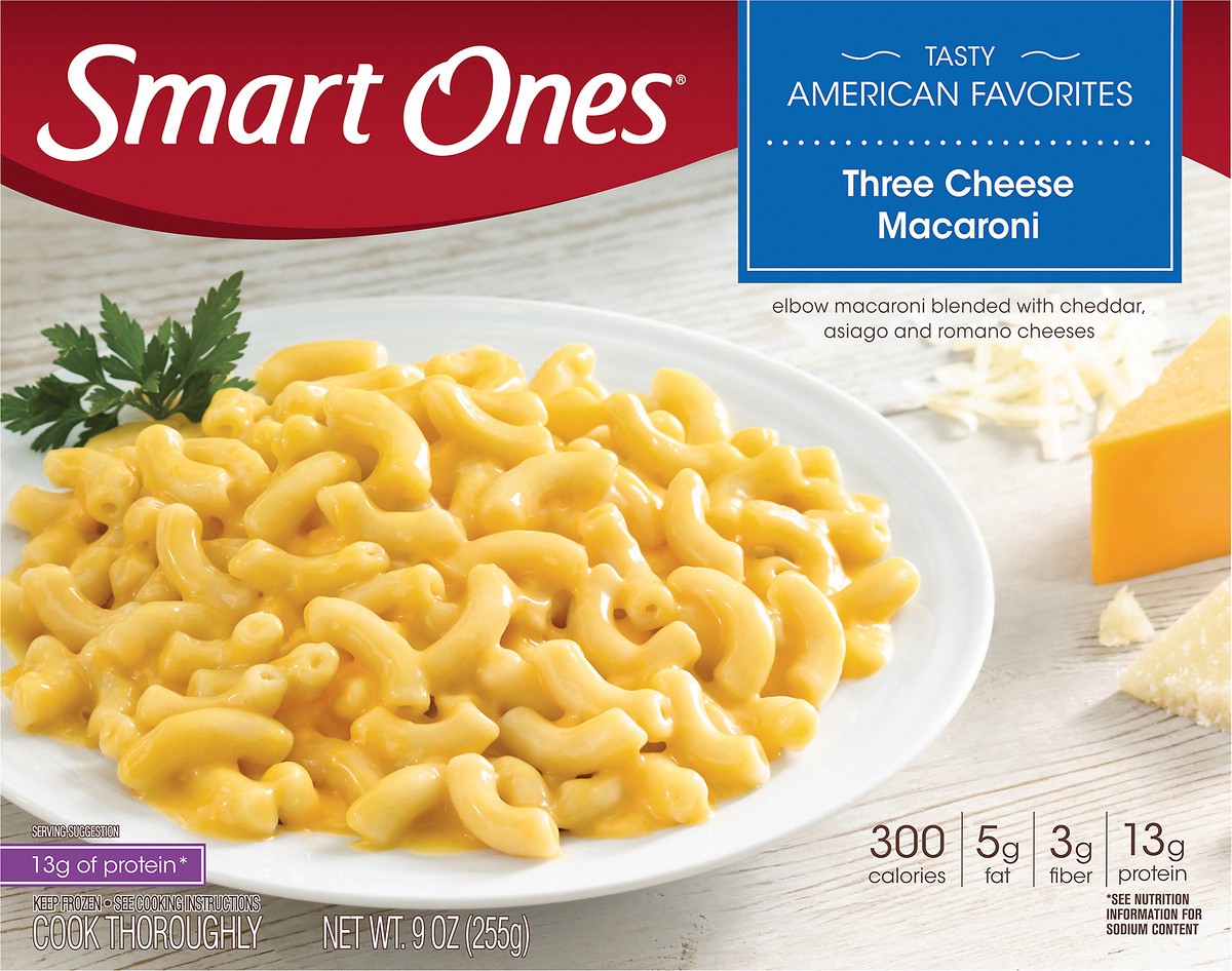 slide 6 of 9, Smart Ones Three Cheese Macaroni Frozen Meal, 9 oz Box, 9 oz