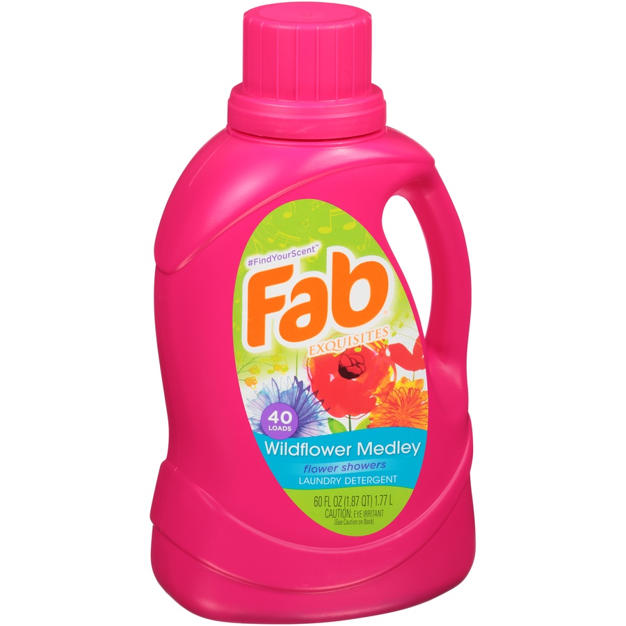 slide 3 of 6, Fab Detergent Wild Flower 60Oz, 60 oz