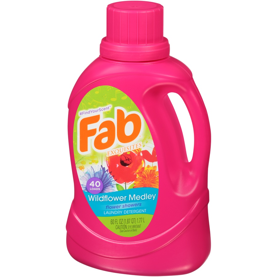 slide 4 of 6, Fab Detergent Wild Flower 60Oz, 60 oz