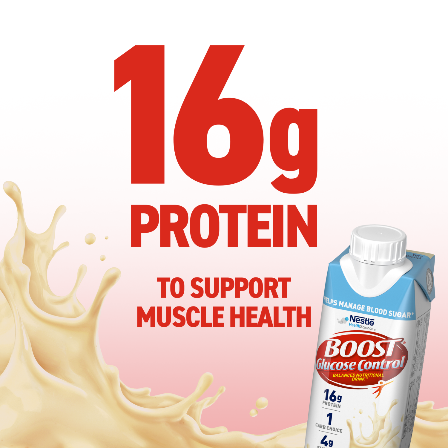 slide 4 of 7, Boost Glucose Control Very Vanilla Balanced Nutritional Drink 6 - 8 fl oz Cartons, 6 ct