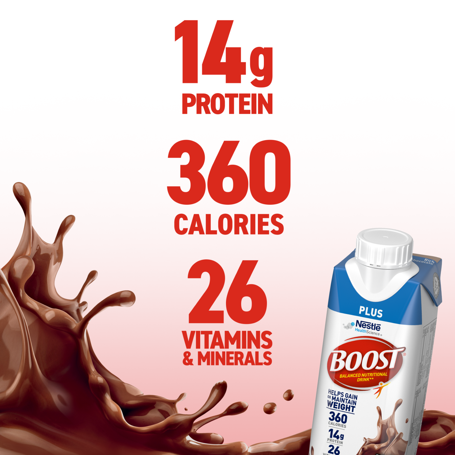 slide 7 of 8, Boost Plus Nutritional Drink, Rich Chocolate- 12 oz, 12 oz