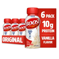 Boost Original Very Vanilla Balanced Nutritional Drink 6 - 8 fl oz Bottles