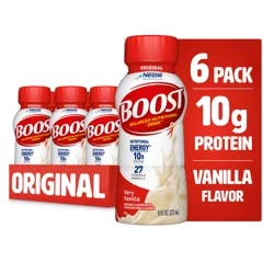 Boost Original Very Vanilla Balanced Nutritional Drink 6 - 8 fl oz Bottles