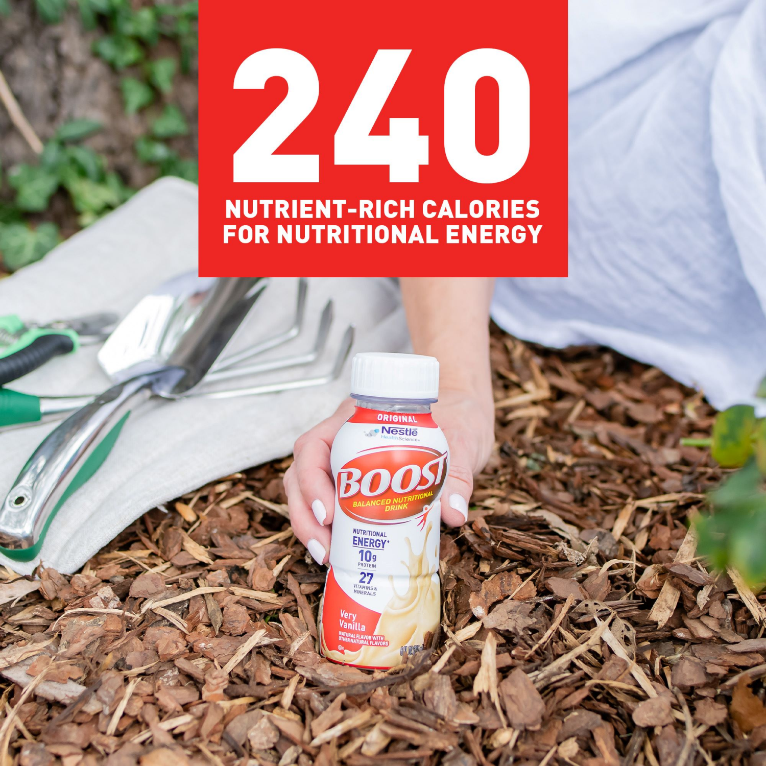 slide 6 of 8, Boost Original Very Vanilla Balanced Nutritional Drink 24 - 8 fl oz Bottles, 24 ct