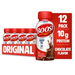 Boost Original Rich Chocolate Balanced Nutritional Drink 12 - 8 fl oz Bottles