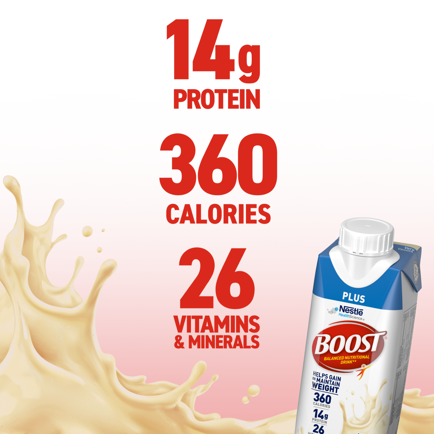 slide 7 of 8, Boost Plus Very Vanilla Balanced Nutritional Drink 6 - 8 fl oz Bottles, 6 ct