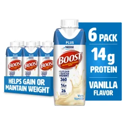 Boost Plus Very Vanilla Balanced Nutritional Drink 6 - 8 fl oz Bottles