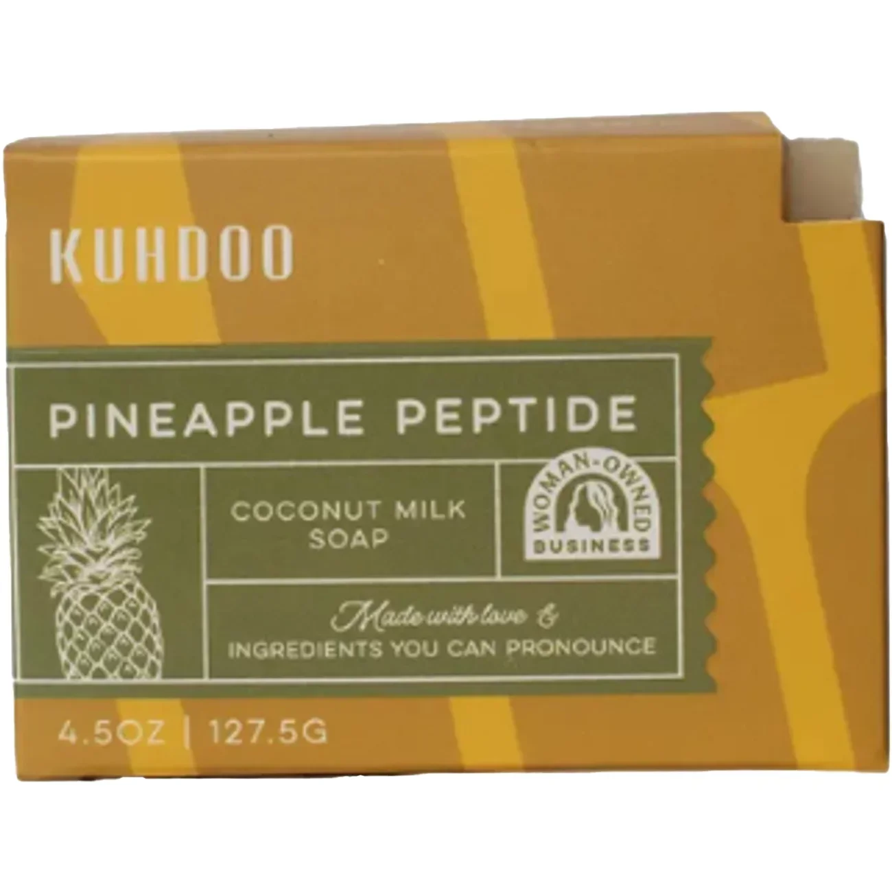 slide 1 of 1, Kuhdoo Pineapple Peptide Bar Soap, 4.5 oz