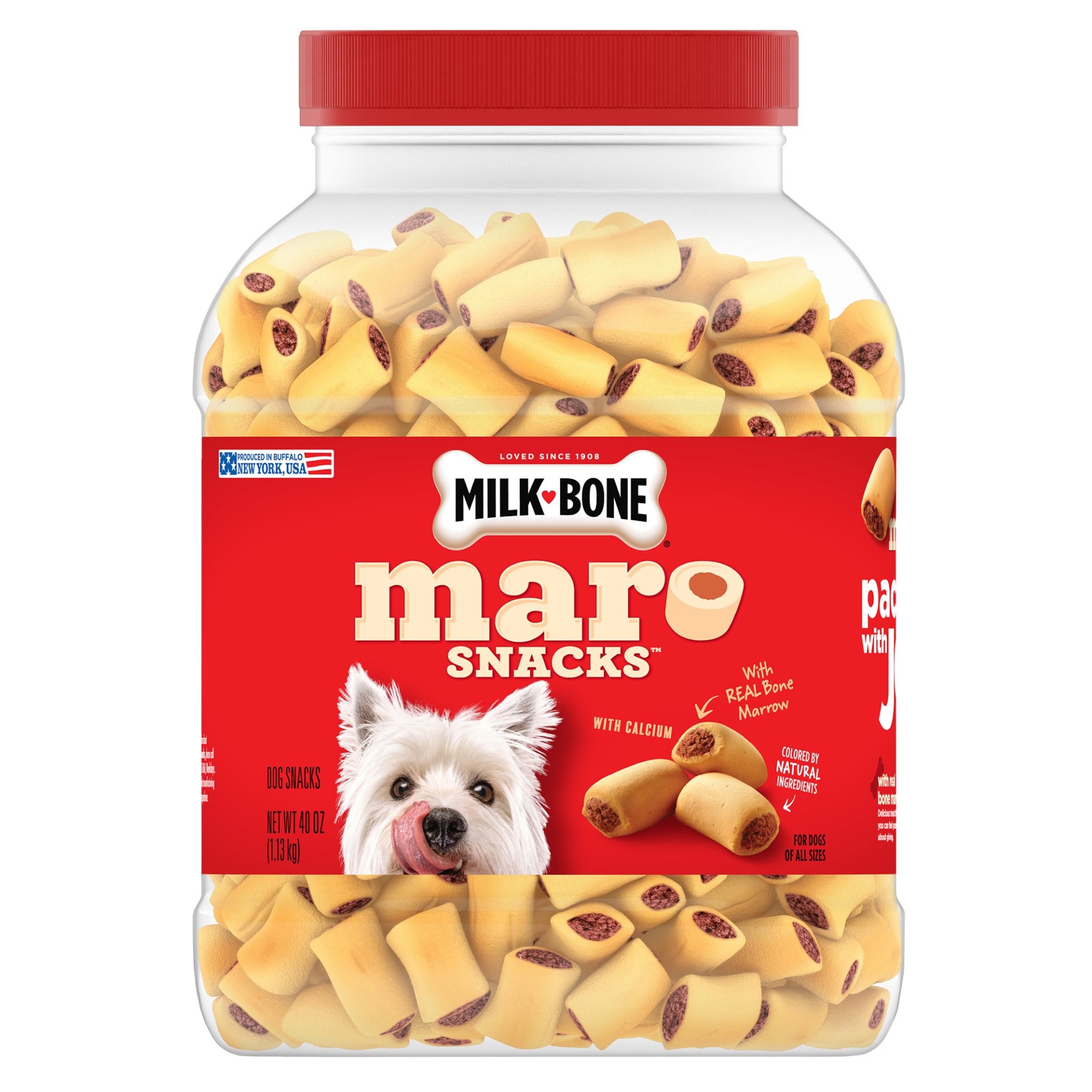 slide 1 of 1, Milk-Bone MaroSnacks Dog Treat All Ages - Beef, 40 oz