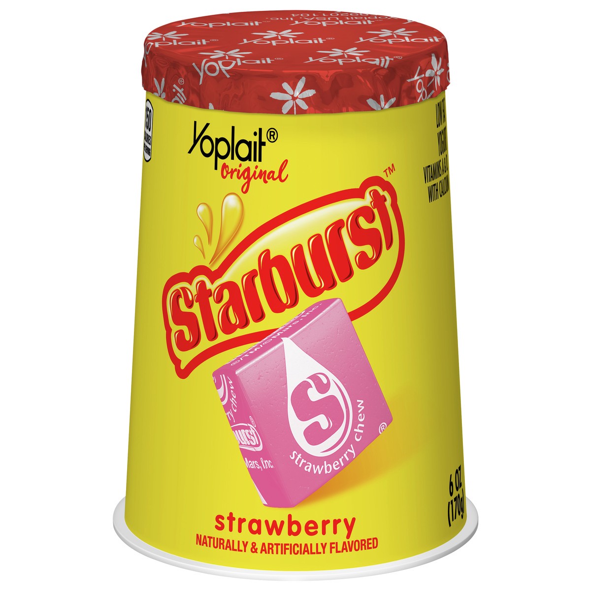 slide 1 of 9, Yoplait Original Yogurt, Low Fat Yogurt, Starburst Strawberry, 6 oz, 6 oz