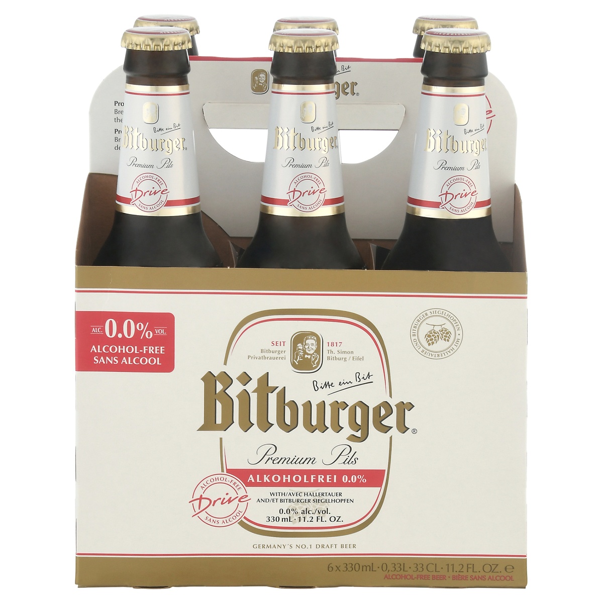 slide 1 of 1, Bitburger Beer, Premium Pils, 6 ct