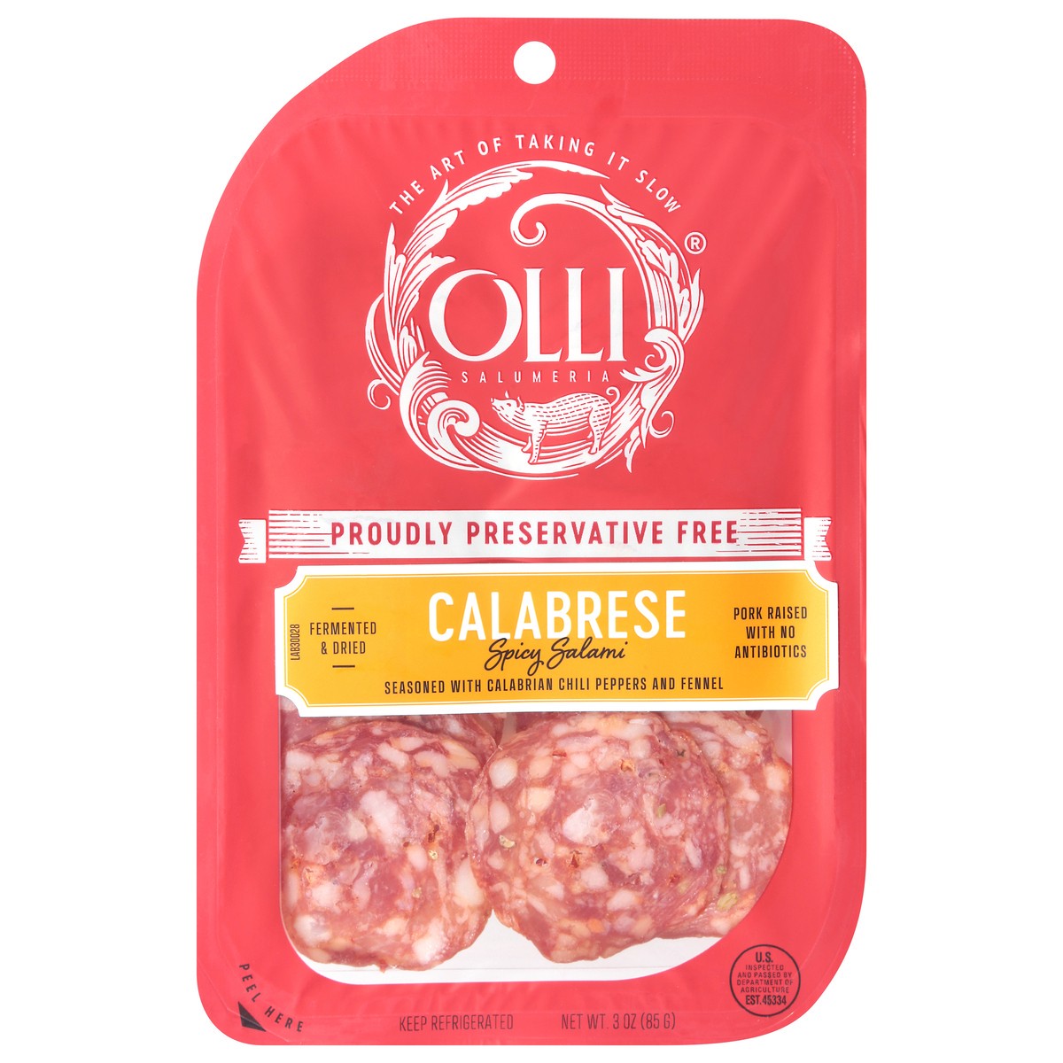 slide 3 of 15, Olli Salumeria Calabrese Spicy Salami 3 oz, 3 oz
