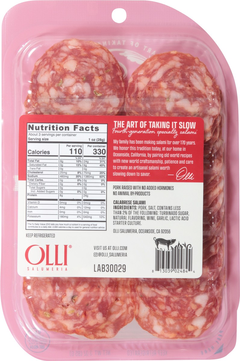 slide 11 of 15, Olli Salumeria Calabrese Spicy Salami 3 oz, 3 oz