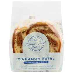 Simple Joys Bakery Iced Sliced Cinnamon Swirl Cake 3.5 oz