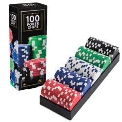 Spin Master Games Cardinal Classics 100-Piece Colored Poker Chips Set